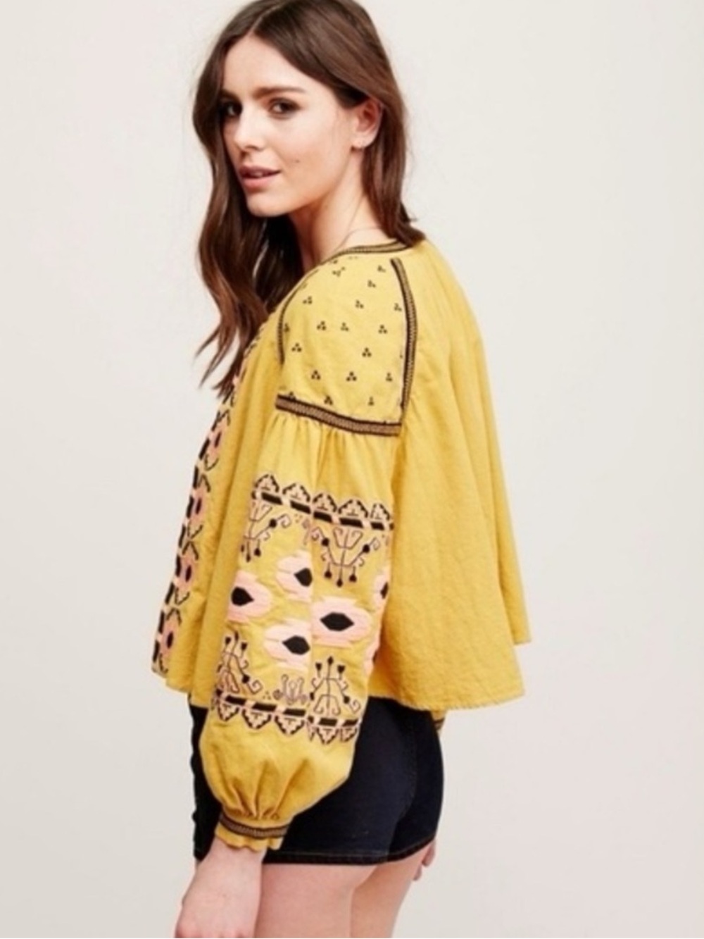 Anthropologie RD & Koko Embroidered Boho Tie Front Jacket M/L - Picture 3 of 11